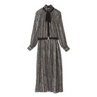 【エクラ/eclat】の【別注】ベルトつきプリーツドレス ホワイト&#215;ブラック|ID: prp329100004742437 ipo3291000000034269607