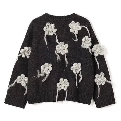 【ガニー/GANNI】のFlower Crochet Sweater 人気、トレンドファッション・服の通販 founy(ファニー)  ファッション Fashion レディースファッション Fashion for Women トップス・カットソー Cut & Sew Tops レディースパーカー・カジュアルフーディー Casual Hoodies & Sweatshirts スウェット・クルーネックトップス Sweatshirts & Crewnecks / Relaxed Fit Sweat Tops 2025年 2025 2025-2026秋冬・A/W Autumn/Winter 2025–26 AW25–26 クロシェ Crochet, Knitted Lace フラワー Flower, Floral ベーシック Basic, Essential モチーフ Motif, Design Theme other-2|ID: prp329100004743742 ipo3291000000034281491