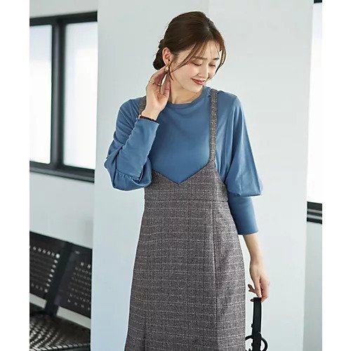 【スタイルデリ/STYLE DELI】の【LUXE】へリンボーンマーメイドジャンバースカート 人気、トレンドファッション・服の通販 founy(ファニー) 　ファッション　Fashion　レディースファッション　Fashion for Women　スカート　Skirts　チェック　Check, Plaid, Tartan　フェミニン　Feminine, Girly　フォルム　Silhouette, Form　マーメイド　Mermaid, Fishtail Silhouette　冬　Winter / This Winter　other-2|ID: prp329100004743746 ipo3291000000034281518