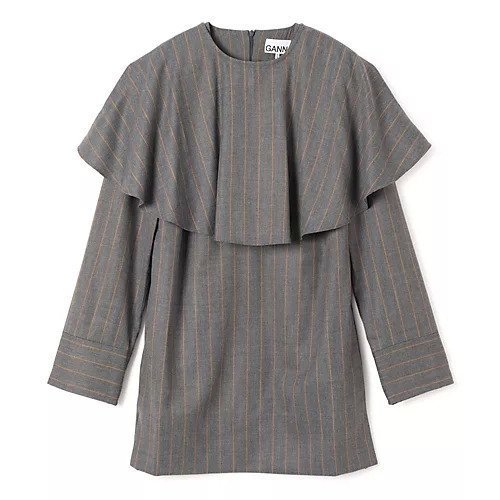 【ガニー/GANNI】のBrushed Wool Stripe Circle Collar Mini Dress インテリア・キッズ・メンズ・レディースファッション・服の通販 founy(ファニー) https://founy.com/ ファッション Fashion レディースファッション Fashion for Women ワンピース Dresses フォーマル・パーティードレス・結婚式用ドレス Elegant & Casual Dresses 2025年 2025 2025-2026秋冬・A/W Autumn/Winter 2025–26 AW25–26 クラシック Classic, Timeless Style ドレス Dress, One-Piece バランス Balance, Style Balance モダン Modern, Contemporary |ID: prp329100004743747 ipo3291000000034281520