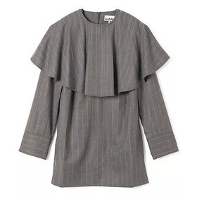 【ガニー/GANNI】 Brushed Wool Stripe Circle Collar Mini Dress人気、トレンドファッション・服の通販 founy(ファニー) ファッション Fashion レディースファッション Fashion for Women ワンピース Dresses フォーマル・パーティードレス・結婚式用ドレス Elegant & Casual Dresses 2025年 2025 2025-2026秋冬・A/W Autumn/Winter 2025–26 AW25–26 クラシック Classic, Timeless Style ドレス Dress, One-Piece バランス Balance, Style Balance モダン Modern, Contemporary |ID:prp329100004743747