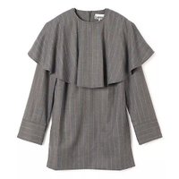 【ガニー/GANNI】のBrushed Wool Stripe Circle Collar Mini Dress 人気、トレンドファッション・服の通販 founy(ファニー) ファッション Fashion レディースファッション Fashion for Women ワンピース Dresses フォーマル・パーティードレス・結婚式用ドレス Elegant & Casual Dresses 2025年 2025 2025-2026秋冬・A/W Autumn/Winter 2025–26 AW25–26 クラシック Classic, Timeless Style ドレス Dress, One-Piece バランス Balance, Style Balance モダン Modern, Contemporary |ID:prp329100004743747