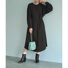 【スタイルデリ/STYLE DELI】のコートにもなるドビー織りドット柄ワンピース ブラック|ID:prp329100004743748