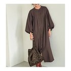 【スタイルデリ/STYLE DELI】の【LUXE】ボリューム袖バックレースアップワンピース ブラウン|ID: prp329100004743752 ipo3291000000034281547