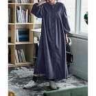 【スタイルデリ/STYLE DELI】の【LUXE】ボリューム袖バックレースアップワンピース ダークブルー|ID: prp329100004743752 ipo3291000000034281548