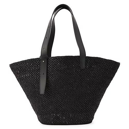 【リエ スタジオ/LIE STUDIO】のTHE BIANCA RAFFIA BAG LARGE インテリア・キッズ・メンズ・レディースファッション・服の通販 founy(ファニー) 　ファッション　Fashion　レディースファッション　Fashion for Women　2025年　2025　2025-2026秋冬・A/W　Autumn/Winter 2025–26 AW25–26　ラフィア　Raffia, Natural Straw　リゾート　Resort, Vacation Style　手編み　Hand-Knitted, Handmade Knit　Black|ID: prp329100004743756 ipo3291000000034281576
