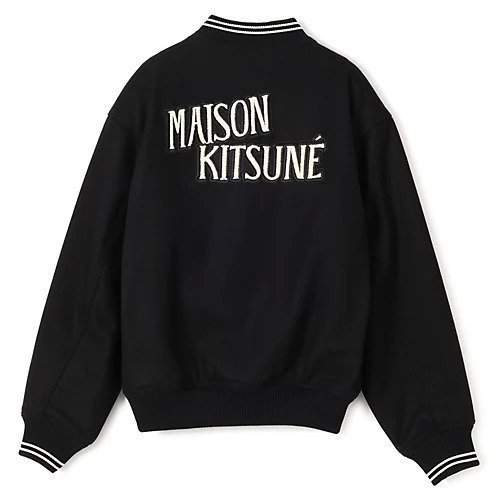 【メゾン キツネ/MAISON KITSUNE】のVARSITY TEDDY BLOUSON 人気、トレンドファッション・服の通販 founy(ファニー) 　ファッション　Fashion　レディースファッション　Fashion for Women　アウター　Coat / Outerwear Collection　ブルゾンジャケット・スポーティアウター　Blouson Jackets　2025年　2025　2025-2026秋冬・A/W　Autumn/Winter 2025–26 AW25–26　シンプル　Simple, Minimal　パッチ　Patch, Appliqué　メルトン　Melton, Heavy Wool　今季　This Season, Current Season　other-2|ID: prp329100004743833 ipo3291000000034282244