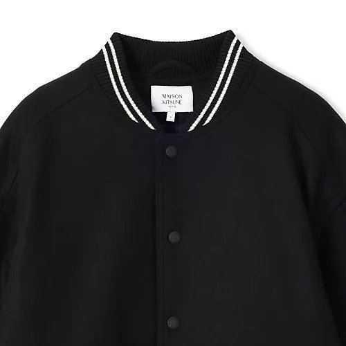 【メゾン キツネ/MAISON KITSUNE】のVARSITY TEDDY BLOUSON 人気、トレンドファッション・服の通販 founy(ファニー) 　ファッション　Fashion　レディースファッション　Fashion for Women　アウター　Coat / Outerwear Collection　ブルゾンジャケット・スポーティアウター　Blouson Jackets　2025年　2025　2025-2026秋冬・A/W　Autumn/Winter 2025–26 AW25–26　シンプル　Simple, Minimal　パッチ　Patch, Appliqué　メルトン　Melton, Heavy Wool　今季　This Season, Current Season　other-3|ID: prp329100004743833 ipo3291000000034282246