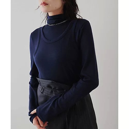 【ウィムガゼット/Whim Gazette】のタートルタンクプルオーバー インテリア・キッズ・メンズ・レディースファッション・服の通販 founy(ファニー) ファッション Fashion レディースファッション Fashion for Women トップス・カットソー Cut & Sew Tops カジュアルプルオーバー・ニットトップス Pullovers & Knit Tops / Casual Pullovers 2025年 2025 2025-2026秋冬・A/W Autumn/Winter 2025–26 AW25–26 ストレッチ Stretch, Stretchy Fabric スマート Smart, Elegant タンク Tank Top, Sleeveless Top タートルネック Turtleneck, High Neck ネイビー|ID: prp329100004744610 ipo3291000000034294436