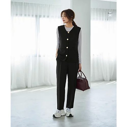 【スタイルデリ/STYLE DELI】のGOLDボタンリブニットソーベスト 人気、トレンドファッション・服の通販 founy(ファニー) 　ファッション　Fashion　レディースファッション　Fashion for Women　アウター　Coat / Outerwear Collection　トップス・カットソー　Cut & Sew Tops　ニット　Knit Tops & Sweaters　ベスト&ジレ / 重ね着スタイル　Vests & Gilets　インナー　Innerwear　カットソー　Cut and Sewn Top　軽量　Lightweight, Ultra Light　シアー　Sheer, See-Through　ジップ　Zip, Zipper　スクエア　Square, Square Shape　ストレート　Straight, Straight Cut　スリット　Slit, Slit Detail　タートルネック　Turtleneck, High Neck　デニム　Denim, Jeans Material　トッパー　Topper, Light Cardigan　台形　A-Line, Trapezoid Shape　定番　Standard, Basic Item　ハイネック　High Neck, Mock Neck　パターン　Pattern, Design Print　フレア　Flare, Flared　フロント　Front, Front Design　ベスト　Vest, Waistcoat　ポケット　Pocket, Pocket Detail　冬　Winter / This Winter　夏　Summer　other-2|ID: prp329100004744672 ipo3291000000034295172