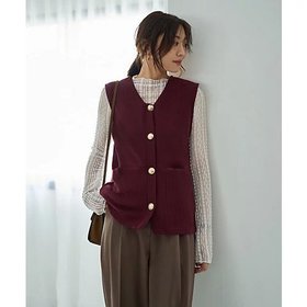 【スタイルデリ/STYLE DELI】 GOLDボタンリブニットソーベスト人気、トレンドファッション・服の通販 founy(ファニー) ファッション Fashion レディースファッション Fashion for Women アウター Coat / Outerwear Collection トップス・カットソー Cut & Sew Tops ニット Knit Tops & Sweaters ベスト&ジレ / 重ね着スタイル Vests & Gilets インナー Innerwear カットソー Cut and Sewn Top 軽量 Lightweight, Ultra Light シアー Sheer, See-Through ジップ Zip, Zipper スクエア Square, Square Shape ストレート Straight, Straight Cut スリット Slit, Slit Detail タートルネック Turtleneck, High Neck デニム Denim, Jeans Material トッパー Topper, Light Cardigan 台形 A-Line, Trapezoid Shape 定番 Standard, Basic Item ハイネック High Neck, Mock Neck パターン Pattern, Design Print フレア Flare, Flared フロント Front, Front Design ベスト Vest, Waistcoat ポケット Pocket, Pocket Detail 冬 Winter / This Winter 夏 Summer |ID:prp329100004744672