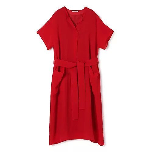 【プレインピープル/PLAIN PEOPLE】のナチュラルリネンガーゼ半袖ワンピース インテリア・キッズ・メンズ・レディースファッション・服の通販 founy(ファニー) 　ファッション　Fashion　レディースファッション　Fashion for Women　ワンピース　Dresses　リネン　Linen, Linen Fabric　ループ　Loop, Loop Knit　半袖　Short Sleeve, Half Sleeve　洗える　Machine Washable　レッド|ID: prp329100004745547 ipo3291000000034307455