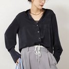 【ノーリーズソフィー/NOLLEY'S sophi】のウォッシャブルスエードサテンシャツ ネイビー|ID: prp329100004745648 ipo3291000000034911305