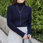 【ノーリーズ/NOLLEY'S】の《手洗い可能》3 2リブ配色タートルネック ネイビー系1|ID: prp329100004745651 ipo3291000000035312596