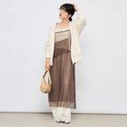 【リエミラー/Rie Miller】のウォッシャブルチュールキャミワンピース ブラウン|ID: prp329100004745656 ipo3291000000034705748