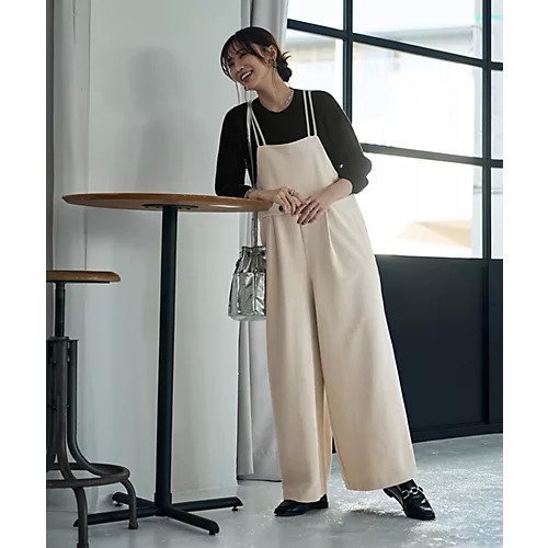 【スタイルデリ/STYLE DELI】のWストラップコーデュロイサロペット インテリア・キッズ・メンズ・レディースファッション・服の通販 founy(ファニー) 　ファッション　Fashion　レディースファッション　Fashion for Women　ワンピース　Dresses　サロペット&オールインワン　Dungarees & Jumpsuit Styles　コーデュロイ　Corduroy, Cord Fabric　サロペット　Overalls, Salopette　スリット　Slit, Slit Detail　フロント　Front, Front Design　ポケット　Pocket, Pocket Detail　ラップ　Wrap, Wrap Design　ループ　Loop, Loop Knit　ワイド　Wide, Wide Fit　冬　Winter / This Winter　夏　Summer　エレガント 上品　Elegant　エクリュ|ID: prp329100004747059 ipo3291000000034321049