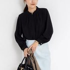 【ノーリーズソフィー/NOLLEY'S sophi】のウォッシャブルバックサテンパール釦タックブラウス ブラック|ID: prp329100004748449 ipo3291000000034335532