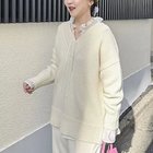 【ノーリーズソフィー/NOLLEY'S sophi】のブライト紡毛Vネックプルオーバー オフホワイト|ID: prp329100004748453 ipo3291000000035311403