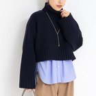 【ノーリーズソフィー/NOLLEY'S sophi】のブライト紡毛サイドジップショート丈タートルネック 人気、トレンドファッション・服の通販 founy(ファニー) ファッション Fashion レディースファッション Fashion for Women トップス・カットソー Cut & Sew Tops タートルネック・ハイネックトップス Turtlenecks & High-Neck Tops 2025年 2025 2025-2026秋冬・A/W Autumn/Winter 2025–26 AW25–26 ショート Short, Short Length タートルネック Turtleneck, High Neck ブライト Bright, Shiny thumbnail ダークネイビー|ID: prp329100004748459 ipo3291000000034335615