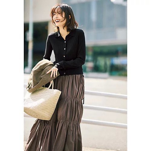 【エムセブンデイズ/M7days】の襟つきリブニット 人気、トレンドファッション・服の通販 founy(ファニー) 　ファッション　Fashion　レディースファッション　Fashion for Women　トップス・カットソー　Cut & Sew Tops　ニット　Knit Tops & Sweaters　カーディガン　Cardigan, Knitwear　トレンド　Trend, Trending Now　バランス　Balance, Style Balance　フィット　Fit, Slim Fit　リブニット　Rib Knit, Ribbed Knit　ワイド　Wide, Wide Fit　ワイドリブ　Wide Rib, Wide Ribbed Knit　人気　Popular, Best Seller　other-2|ID: prp329100004748462 ipo3291000000035312694