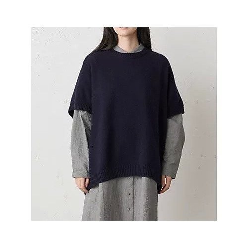 【ミディウミ/MidiUmi】のクルーネックコクーンベスト インテリア・キッズ・メンズ・レディースファッション・服の通販 founy(ファニー) 　ファッション　Fashion　レディースファッション　Fashion for Women　アウター　Coat / Outerwear Collection　トップス・カットソー　Cut & Sew Tops　ベスト&ジレ / 重ね着スタイル　Vests & Gilets　ベーシック　Basic, Essential　人気　Popular, Best Seller　定番　Standard, Basic Item　ネイビー|ID: prp329100004748474 ipo3291000000034335731