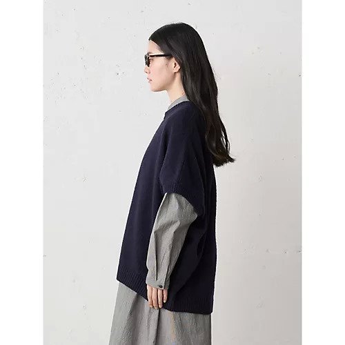 【ミディウミ/MidiUmi】のクルーネックコクーンベスト 人気、トレンドファッション・服の通販 founy(ファニー) 　ファッション　Fashion　レディースファッション　Fashion for Women　アウター　Coat / Outerwear Collection　トップス・カットソー　Cut & Sew Tops　ベスト&ジレ / 重ね着スタイル　Vests & Gilets　ベーシック　Basic, Essential　人気　Popular, Best Seller　定番　Standard, Basic Item　other-3|ID: prp329100004748474 ipo3291000000034335735