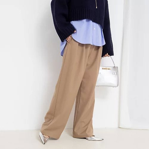 【ノーリーズソフィー/NOLLEY'S sophi】の《セットアップ対応》ウォッシャブルウール混ツイルハイウエストワイドパンツ インテリア・キッズ・メンズ・レディースファッション・服の通販 founy(ファニー) 　ファッション　Fashion　レディースファッション　Fashion for Women　セットアップ　Matching Sets　レディースパンツ・ボトムス　Pants & Trousers / Bottoms　2025年　2025　2025-2026秋冬・A/W　Autumn/Winter 2025–26 AW25–26　ウォーム　Warm Fabric　ジャケット　Jacket, Outerwear　スニーカー　Sneakers, Trainers　セットアップ　Set-Up, Coordinated Outfit　ループ　Loop, Loop Knit　ワイド　Wide, Wide Fit　切替　Switching, Contrast Panel　キャメル|ID: prp329100004748490 ipo3291000000034335865
