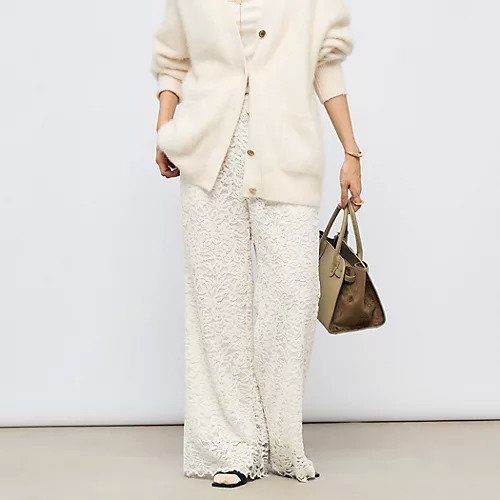 【ノーリーズソフィー/NOLLEY'S sophi】のモールレースセミフレアパンツ インテリア・キッズ・メンズ・レディースファッション・服の通販 founy(ファニー) ファッション Fashion レディースファッション Fashion for Women パンツ Pants & Trousers 2025年 2025 2025-2026秋冬・A/W Autumn/Winter 2025–26 AW25–26 おすすめ Recommended / Our Picks ウォーム Warm Fabric ジャケット Jacket, Outerwear ドローコード Drawcord, Drawstring Cord レース Lace, Lace Fabric エレガント 上品 Elegant 年末年始 Year-end and New Year Holidays A/W・秋冬 Autumn/Winter ホワイト系2|ID: prp329100004748494 ipo3291000000034335894