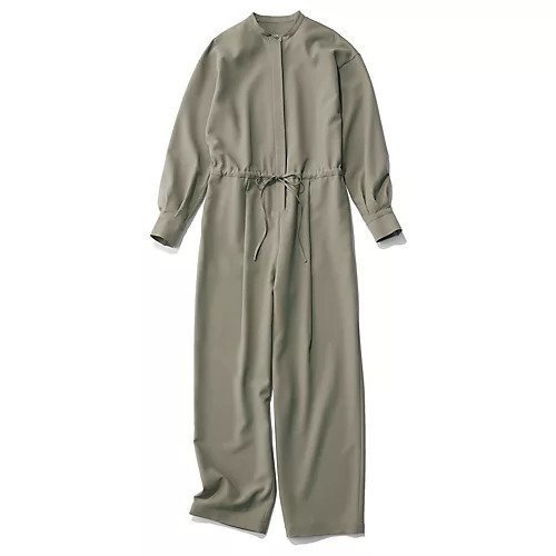 【エムセブンデイズ/M7days】の【長袖】脚長見えオールインワン インテリア・キッズ・メンズ・レディースファッション・服の通販 founy(ファニー)  ファッション Fashion レディースファッション Fashion for Women トップス・カットソー Cut & Sew Tops ワンピース Dresses オールインワン・ワンピース Dresses and Jumpsuits とろみ Fluid, Flowy Fabric エレガント 上品 Elegant ストレッチ Stretch, Stretchy Fabric スマート Smart, Elegant タートル Turtleneck, Turtle Collar メタル Metal, Metal Parts ビジネス 仕事 通勤 Business / Work / Commuting 洗える Machine Washable 長袖 Long Sleeve, Full Sleeve カーキグレー|ID: prp329100004748499 ipo3291000000034335973