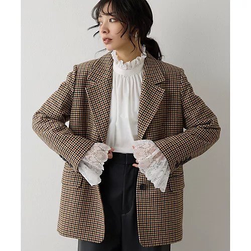 【ウィムガゼット/Whim Gazette】のウールシングルジャケット インテリア・キッズ・メンズ・レディースファッション・服の通販 founy(ファニー)  ファッション Fashion レディースファッション Fashion for Women アウター Coat / Outerwear Collection レディースジャケット・軽アウター Jackets 2025年 2025 2025-2026秋冬・A/W Autumn/Winter 2025–26 AW25–26 おすすめ Recommended / Our Picks ウォーム Warm Fabric クラシカル Classical, Vintage-Inspired セットアップ Set-Up, Coordinated Outfit チェック Check, Plaid, Tartan ツイード Twill, Twill Weave ベーシック Basic, Essential ボックス Boxy, Box Shape ビジネス 仕事 通勤 Business / Work / Commuting ブラウン|ID: prp329100004748507 ipo3291000000034336161
