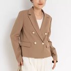 【ノーリーズソフィー/NOLLEY'S sophi】の《セットアップ対応》ウォッシャブルウール混ツイルショートジャケット キャメル|ID: prp329100004748509 ipo3291000000034336176