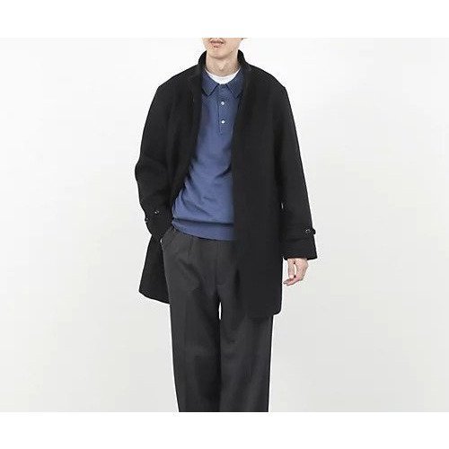 【ノーリーズ グッドマン/NOLLEY'S goodman / MEN】の《ビジカジ対応》尾州ビーバースタンドカラーコート 25AW インテリア・キッズ・メンズ・レディースファッション・服の通販 founy(ファニー) 　ファッション　Fashion　メンズファッション　Fashion for Men　ジャケット　Jacket, Outerwear　スタンド　Stand Collar, Upright Stand　スマート　Smart, Elegant　バランス　Balance, Style Balance　ポケット　Pocket, Pocket Detail　エレガント 上品　Elegant　ビジネス 仕事 通勤　Business / Work / Commuting　2025年　2025　2025-2026秋冬・A/W　Autumn/Winter 2025–26 AW25–26　ブラック|ID: prp329100004748521 ipo3291000000034336397