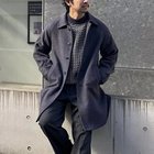 【ノーリーズ グッドマン/NOLLEY'S goodman / MEN】の《ビジカジ対応》尾州ビーバーステンカラーコート 25AW ネイビー|ID: prp329100004748523 ipo3291000000034544062