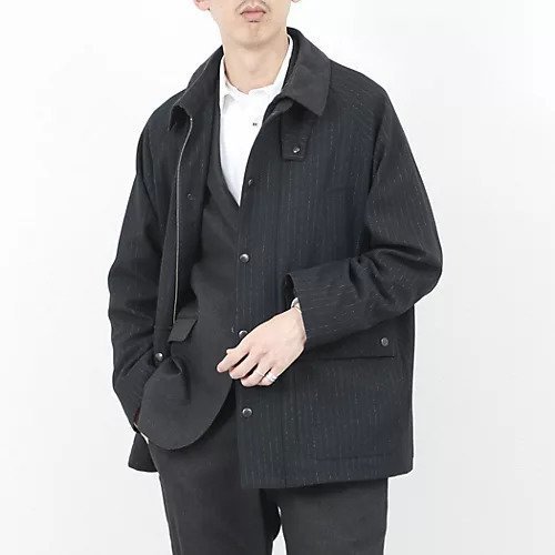 【ノーリーズ グッドマン/NOLLEY'S goodman / MEN】の《ビジカジ対応》【TECHTWEED】【SORONA】中綿ユーティリティジャケット 25AW インテリア・キッズ・メンズ・レディースファッション・服の通販 founy(ファニー) 　ファッション　Fashion　メンズファッション　Fashion for Men　クラシック　Classic, Timeless Style　コーデュロイ　Corduroy, Cord Fabric　切替　Switching, Contrast Panel　軽量　Lightweight, Ultra Light　ジャケット　Jacket, Outerwear　スマート　Smart, Elegant　チェック　Check, Plaid, Tartan　ツイード／ツィード　Choker, Choker Necklace　フラップ　Flap, Flap Pocket　ブルゾン　Blouson, Bomber Jacket　ポケット　Pocket, Pocket Detail　無地　Plain, Solid Color　ビジネス 仕事 通勤　Business / Work / Commuting　2025年　2025　2025-2026秋冬・A/W　Autumn/Winter 2025–26 AW25–26　ブルー系その他|ID: prp329100004748524 ipo3291000000034336447