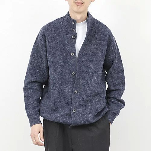 【ノーリーズ グッドマン/NOLLEY'S goodman / MEN】のスタンドカーディガン 25AW インテリア・キッズ・メンズ・レディースファッション・服の通販 founy(ファニー) 　ファッション　Fashion　メンズファッション　Fashion for Men　2025年　2025　2025-2026秋冬・A/W　Autumn/Winter 2025–26 AW25–26　カーディガン　Cardigan, Knitwear　スタンド　Stand Collar, Upright Stand　ネイビー|ID: prp329100004748527 ipo3291000000034336505