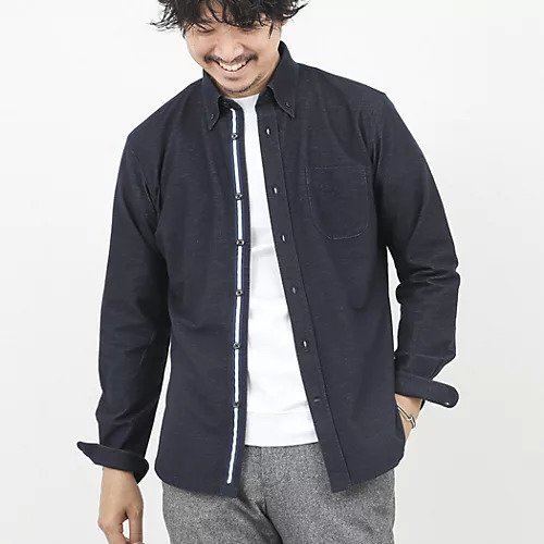 【ノーリーズ グッドマン/NOLLEY'S goodman / MEN】の起毛ジャージ テープBD 25AW インテリア・キッズ・メンズ・レディースファッション・服の通販 founy(ファニー) 　ファッション　Fashion　メンズファッション　Fashion for Men　2025年　2025　2025-2026秋冬・A/W　Autumn/Winter 2025–26 AW25–26　おすすめ　Recommended / Our Picks　なめらか　Smooth, Silky Texture　ギフト プレゼント　Gift / Present　シンプル　Simple, Minimal　ストレッチ　Stretch, Stretchy Fabric　デニム　Denim, Jeans Material　フロント　Front, Front Design　リボン　Ribbon, Bow　定番　Standard, Basic Item　ネイビー|ID: prp329100004748531 ipo3291000000034336543