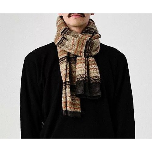 【ノーリーズ グッドマン/NOLLEY'S goodman / MEN】の【Nine Tailor/ナインテーラー】Mugwort Stole N-1520 インテリア・キッズ・メンズ・レディースファッション・服の通販 founy(ファニー) 　ファッション　Fashion　メンズファッション　Fashion for Men　アシンメトリー　Asymmetrical Style　ヴィンテージ　Vintage Style　ストール　Stole, Wrap　セーター　Sweater, Knitwear　バランス　Balance, Style Balance　帽子　Hat, Headwear　日本製　Made In Japan　ブラウン系1|ID: prp329100004748532 ipo3291000000034336557