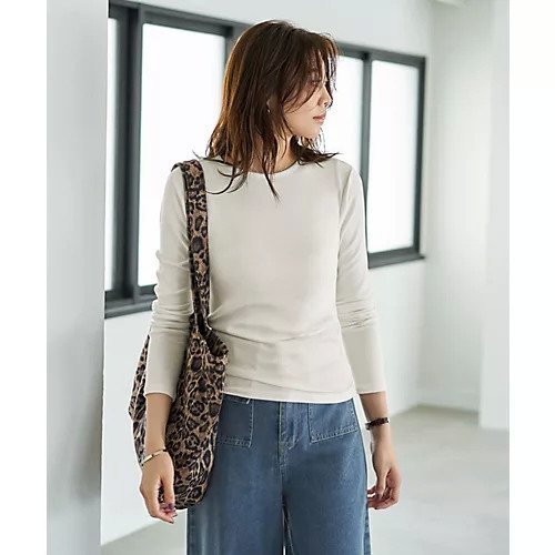 【スタイルデリ/STYLE DELI】のとろみ薄リブクルーネックトップス インテリア・キッズ・メンズ・レディースファッション・服の通販 founy(ファニー)  ファッション Fashion レディースファッション Fashion for Women トップス・カットソー Cut & Sew Tops インナー Innerwear オレンジ Orange カットソー Cut and Sewn Top ジャケット Jacket, Outerwear ストレート Straight, Straight Cut スリット Slit, Slit Detail とろみ Fluid, Flowy Fabric 定番 Standard, Basic Item 人気 Popular, Best Seller 長袖 Long Sleeve, Full Sleeve フィット Fit, Slim Fit 防寒 Cold Protection, Winter-Ready モコモコ Fuzzy, Fluffy 冬 Winter / This Winter ホワイト|ID: prp329100004748622 ipo3291000000034337692