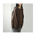 【スタイルデリ/STYLE DELI】の【BLK001】配色ニットチュニック ブラウン|ID:prp329100004748625