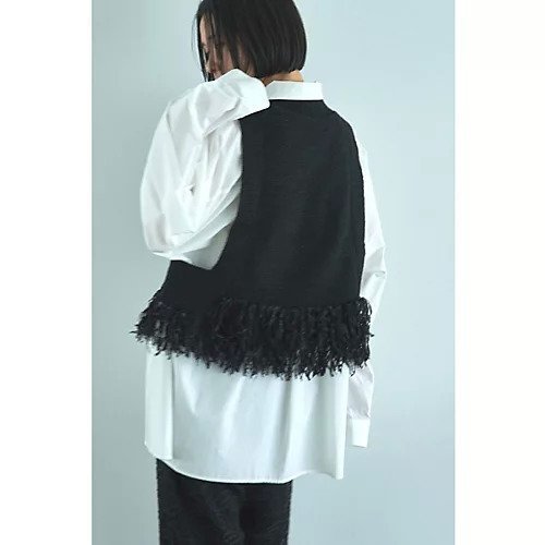 【マージュール/marjour】のFEATHERYARN KNIT VEST 人気、トレンドファッション・服の通販 founy(ファニー)  ファッション Fashion レディースファッション Fashion for Women アウター Coat / Outerwear Collection トップス・カットソー Cut & Sew Tops ニット Knit Tops & Sweaters ベスト&ジレ / 重ね着スタイル Vests & Gilets インナー Innerwear オケージョン Occasion Wear シンプル Simple, Minimal ストレッチ Stretch, Stretchy Fabric フリンジ Fringe, Tassel ベスト Vest, Waistcoat ポケット Pocket, Pocket Detail ミックス Mix, Mixed Style ミドル Middle Length, Mid Height 夏 Summer other-3|ID: prp329100004748628 ipo3291000000034337752