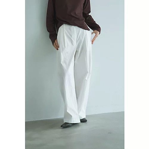 【マージュール/marjour】のCOTTON NYLON TUCK WIDE PANTS 人気、トレンドファッション・服の通販 founy(ファニー)  ファッション Fashion レディースファッション Fashion for Women パンツ Pants & Trousers ストレッチ Stretch, Stretchy Fabric バランス Balance, Style Balance ポケット Pocket, Pocket Detail メンズ Men's, Menswear ワイド Wide, Wide Fit エレガント 上品 Elegant other-2|ID: prp329100004748632 ipo3291000000034337787