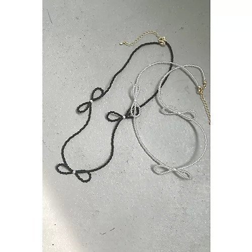 【マージュール/marjour】のBEADS RIBBON NECKLACE 人気、トレンドファッション・服の通販 founy(ファニー)  ファッション Fashion レディースファッション Fashion for Women ジュエリー Jewelry ネックレス Necklaces & Pendants カットソー Cut and Sewn Top シンプル Simple, Minimal チェーン Chain, Chain Strap ネックレス Necklace, Pendant Necklace フォルム Silhouette, Form ベーシック Basic, Essential モチーフ Motif, Design Theme リボン Ribbon, Bow other-3|ID: prp329100004748636 ipo3291000000034337822