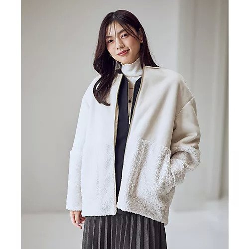 【エニー/ANY】のスエードボアコンビブルゾン インテリア・キッズ・メンズ・レディースファッション・服の通販 founy(ファニー) ファッション Fashion レディースファッション Fashion for Women アウター Coat / Outerwear Collection ブルゾンジャケット・スポーティアウター Blouson Jackets インナー Innerwear コンパクト Compact, Small Size ストール Stole, Wrap フォルム Silhouette, Form ボトム Bottoms, Lower Wear ボンディング Bonding, Bonded Fabric マフラー Scarf, Muffler 冬 Winter / This Winter 楽ちん Easy Fit, Comfortable 洗える Machine Washable エクリュ|ID: prp329100004750055 ipo3291000000034346353