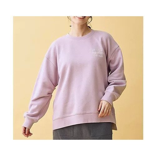 【エニー/ANY】のロゴスウェット インテリア・キッズ・メンズ・レディースファッション・服の通販 founy(ファニー) 　ファッション　Fashion　レディースファッション　Fashion for Women　トップス・カットソー　Cut & Sew Tops　レディースパーカー・カジュアルフーディー　Casual Hoodies & Sweatshirts　スウェット・クルーネックトップス　Sweatshirts & Crewnecks / Relaxed Fit Sweat Tops　洗える　Machine Washable　吸水　Absorbent, Quick-Dry　シンプル　Simple, Minimal　スラックス　Slacks, Dress Pants　デニム　Denim, Jeans Material　ロング　Long, Long-Length　おすすめ　Recommended / Our Picks　ラベンダー|ID: prp329100004751170 ipo3291000000034354444