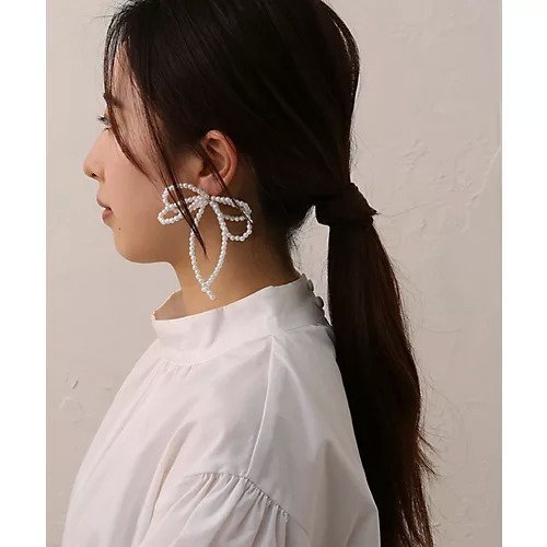 【コレカラ/collecala】のボリュームパールリボンイヤリング 人気、トレンドファッション・服の通販 founy(ファニー)  ファッション Fashion レディースファッション Fashion for Women ジュエリー Jewelry ファッションリング Fashion Rings イヤリング・フープ・ドロップタイプ Hoop, Drop & Clip Earrings イヤリング Earrings シンプル Simple, Minimal セレモニー Ceremony パール Pearl, Pearl Accent リボン Ribbon, Bow 入学式 Entrance Ceremony 卒業式 Graduation Ceremony 結婚式 Wedding other-2|ID: prp329100004752111 ipo3291000000034367086