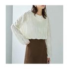 【スタイルデリ/STYLE DELI】のウェーブラインガーゼトップス 人気、トレンドファッション・服の通販 founy(ファニー) ファッション Fashion レディースファッション Fashion for Women トップス・カットソー Cut & Sew Tops インナー Innerwear ウェーブ Wavy Pattern カットソー Cut and Sewn Top シアー Sheer, See-Through シンプル Simple, Minimal ストライプ Stripe, Striped Pattern ストレート Straight, Straight Cut デニム Denim, Jeans Material 人気 Popular, Best Seller 長袖 Long Sleeve, Full Sleeve ハイネック High Neck, Mock Neck バランス Balance, Style Balance フォルム Silhouette, Form 防寒 Cold Protection, Winter-Ready thumbnail クリーム|ID: prp329100004752833 ipo3291000000036047805