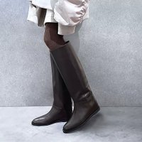 【エンチャンテッド/enchanted】の【APOM】本革インヒールストレートロングブーツ 人気、トレンドファッション・服の通販 founy(ファニー) ファッション Fashion レディースファッション Fashion for Women シンプル Simple, Minimal ストレート Straight, Straight Cut フラット Flat, Flat Shoes ロング Long, Long-Length |ID:prp329100004752876