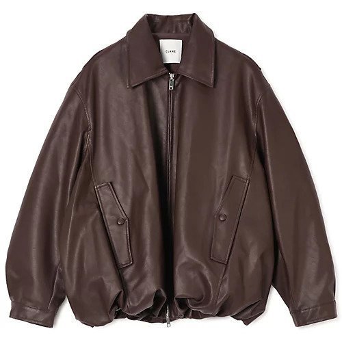 【クラネ/CLANE】のFAKE LEATHER BALLOON JACKET インテリア・キッズ・メンズ・レディースファッション・服の通販 founy(ファニー)  ファッション Fashion レディースファッション Fashion for Women アウター Coat / Outerwear Collection レディースジャケット・軽アウター Jackets ジャケット Jacket, Outerwear チェック Check, Plaid, Tartan バルーン Balloon, Balloon Silhouette フラップ Flap, Flap Pocket ポケット Pocket, Pocket Detail A/W・秋冬 Autumn/Winter 防寒 Cold Protection, Winter-Ready BROWN|ID: prp329100004752885 ipo3291000000034376349