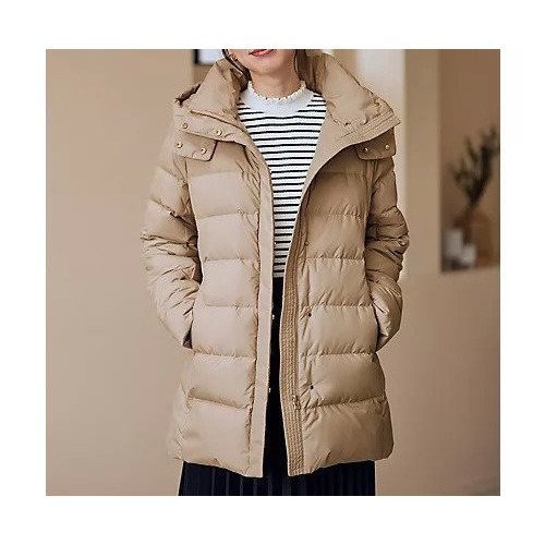 【エニー/ANY】の【フード取り外し可能】楽映えリッチロング丈ダウン インテリア・キッズ・メンズ・レディースファッション・服の通販 founy(ファニー) 　ファッション　Fashion　レディースファッション　Fashion for Women　ダウン　Down, Puffer　フェザー　Feather, Feather Detail　フロント　Front, Front Design　防寒　Cold Protection, Winter-Ready　ミドル　Middle Length, Mid Height　ロング　Long, Long-Length　A/W・秋冬　Autumn/Winter　エレガント 上品　Elegant　ベージュ|ID: prp329100004752893 ipo3291000000034376395