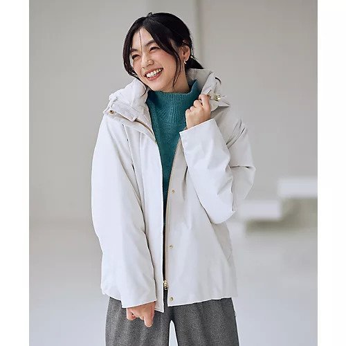 【エニー/ANY】の撥水フーデットダウンコート インテリア・キッズ・メンズ・レディースファッション・服の通販 founy(ファニー) 　ファッション　Fashion　レディースファッション　Fashion for Women　アウター　Coat / Outerwear Collection　コート・ロングコート・ピーコート　Long Coats, Peacoats & More　ダウンジャケット・軽量ダウン　Warm & Lightweight Down Jackets　インナー　Innerwear　ダウン　Down, Puffer　パーカー　Hoodie, Parka　ボトム　Bottoms, Lower Wear　ポケット　Pocket, Pocket Detail　エレガント 上品　Elegant　エクリュ|ID: prp329100004752896 ipo3291000000034376414